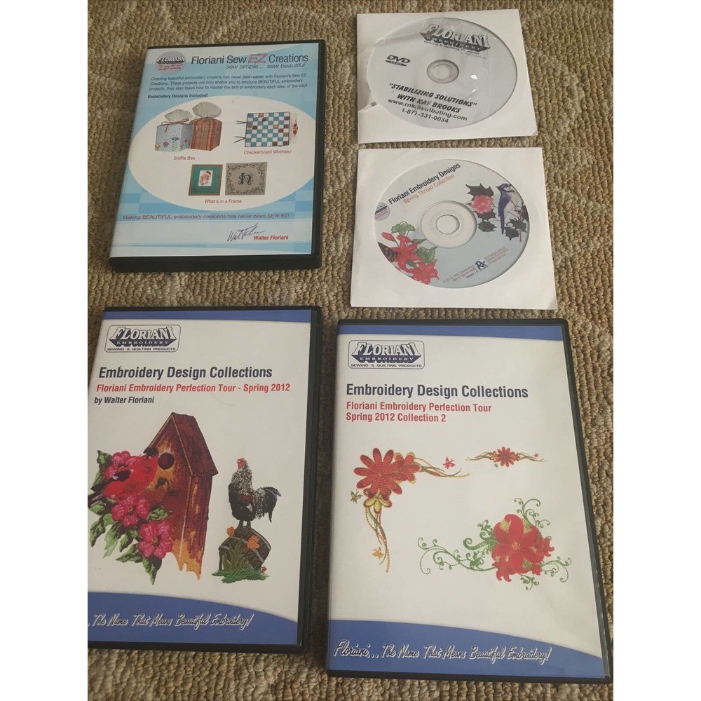 5 FLORIANI EMBROIDERY DVD set